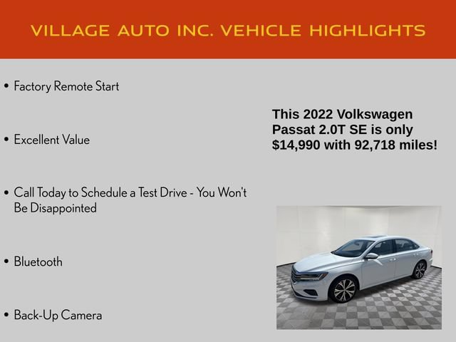 Used 2022 Volkswagen Passat 2.0T SE FWD image 14