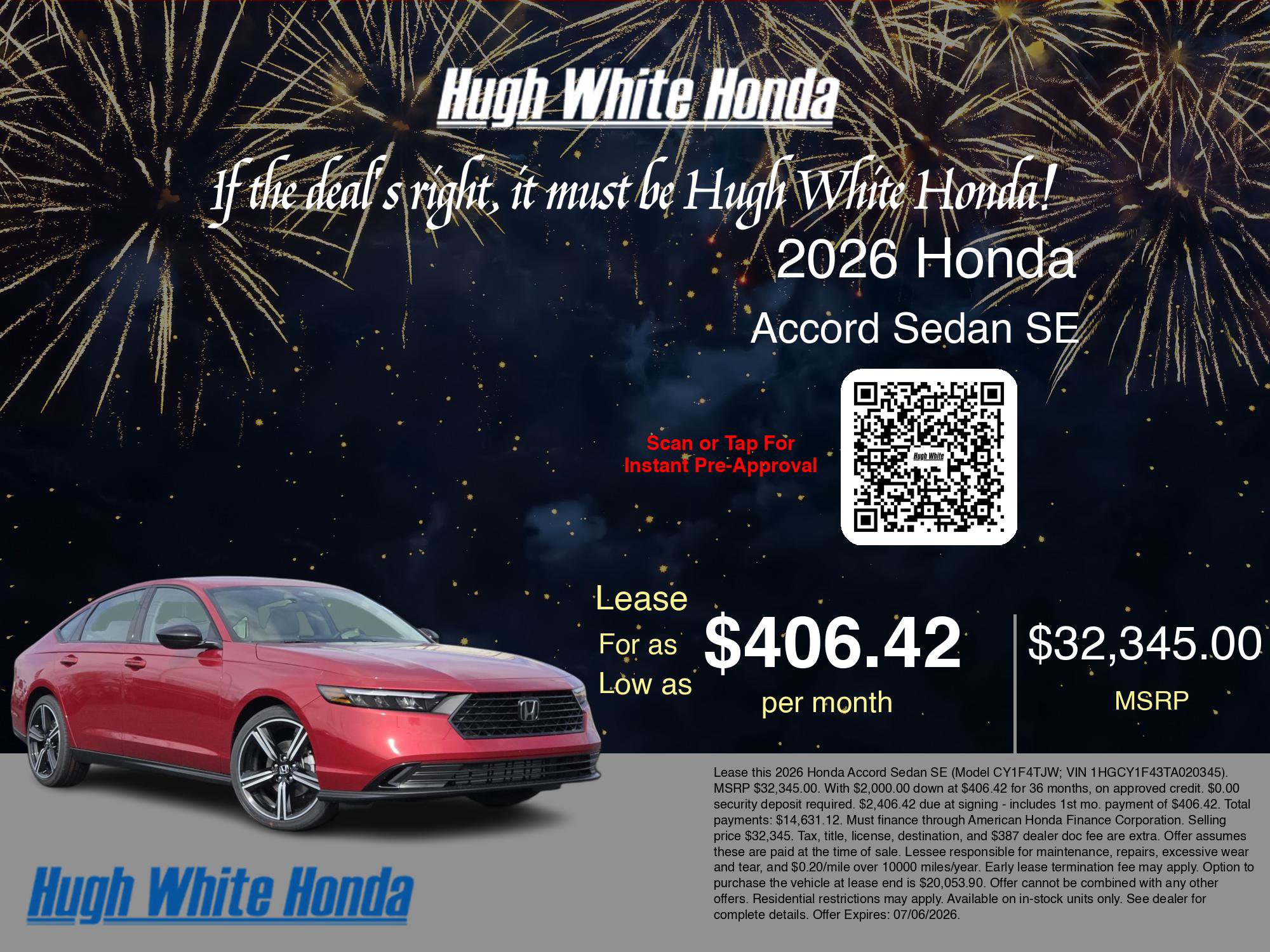 New 2026 Honda Accord SE image 3