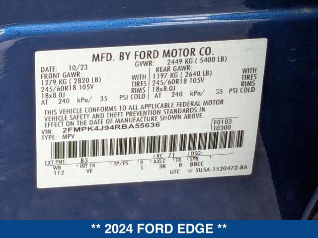 Certified 2024 Ford Edge SEL w/ Convenience Package AWD/4WD image 23