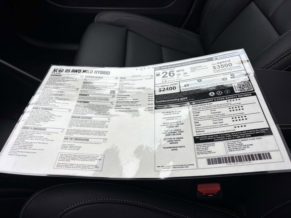 New 2026 Volvo XC40 B5 Plus w/ Protection Package Premier image 33