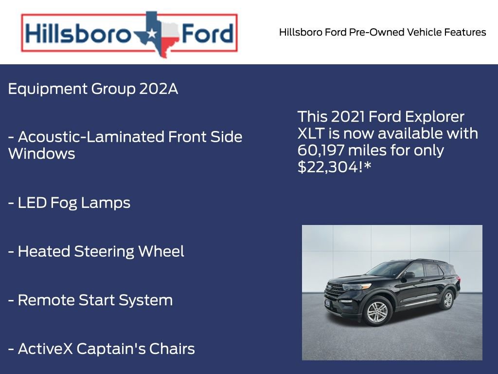 Used 2021 Ford Explorer XLT w/ Equipment Group 202A RWD image 3