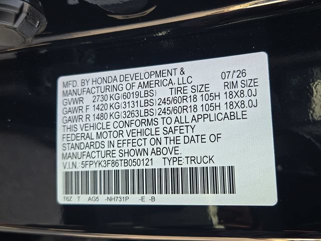 New 2026 Honda Ridgeline Black Edition image 20