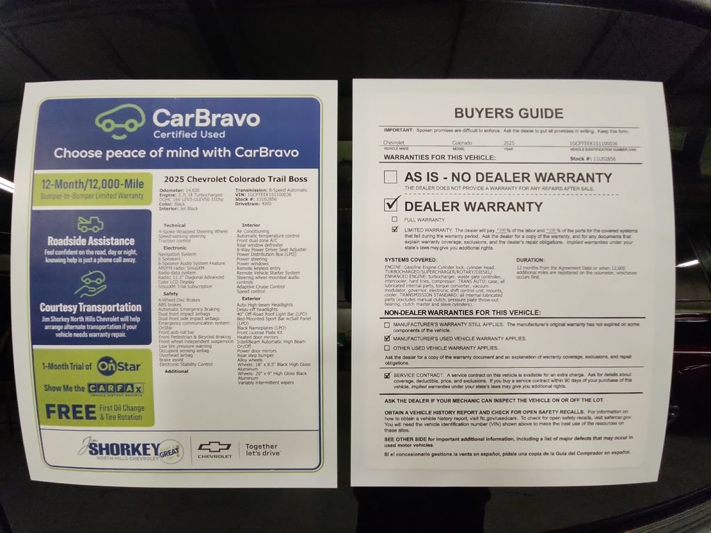 Certified 2025 Chevrolet Colorado Trail Boss w/ Midnight Edition AWD/4WD image 32