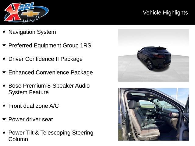 Certified 2024 Chevrolet Blazer RS w/ Driver Confidence II Package image 2