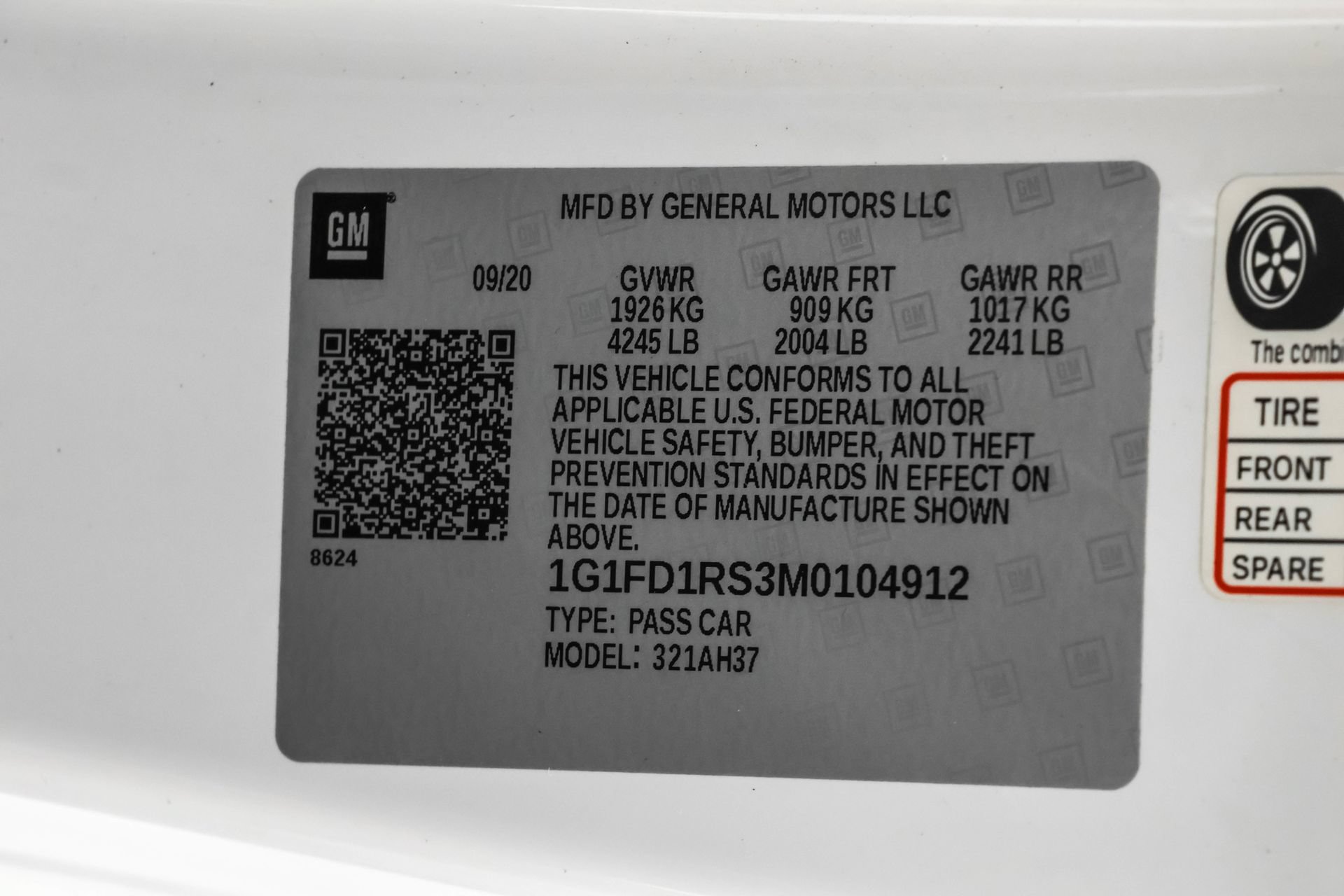 Used 2021 Chevrolet Camaro LT w/ RS Package RWD image 43