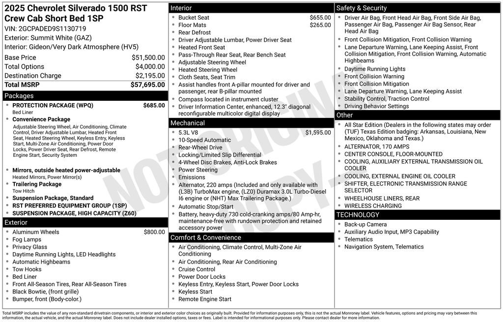 Used 2025 Chevrolet Silverado 1500 RST w/ Protection Package RWD image 4