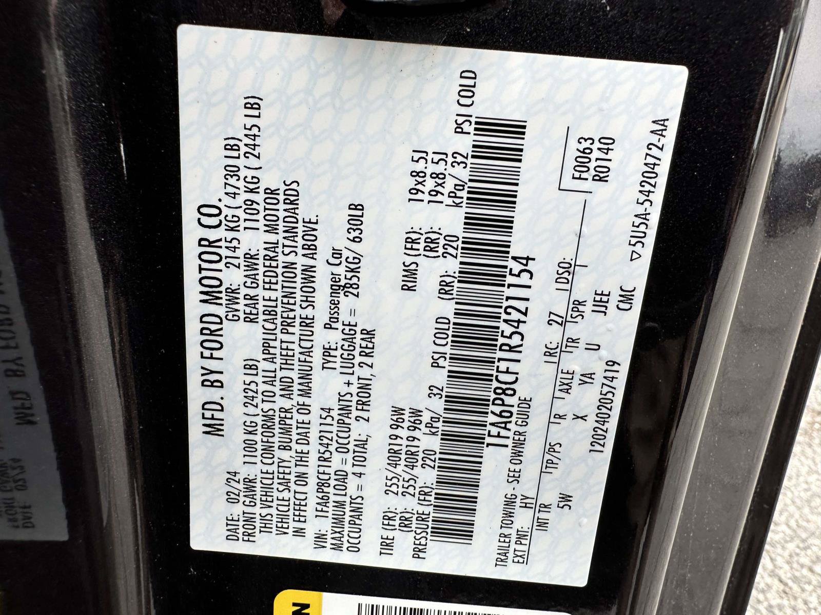 Used 2024 Ford Mustang GT Premium RWD image 30