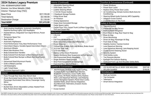 Used 2024 Subaru Legacy Premium image 35