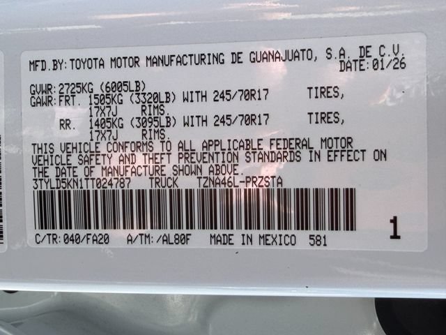 Used 2026 Toyota Tacoma SR AWD/4WD image 24