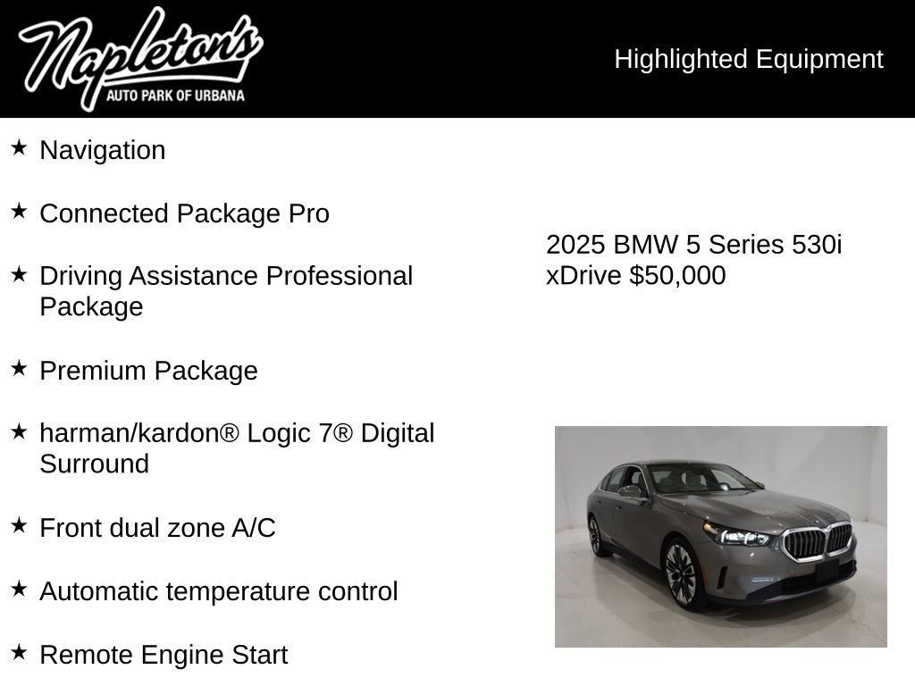 Used 2025 BMW 530i xDrive w/ Premium Package image 15