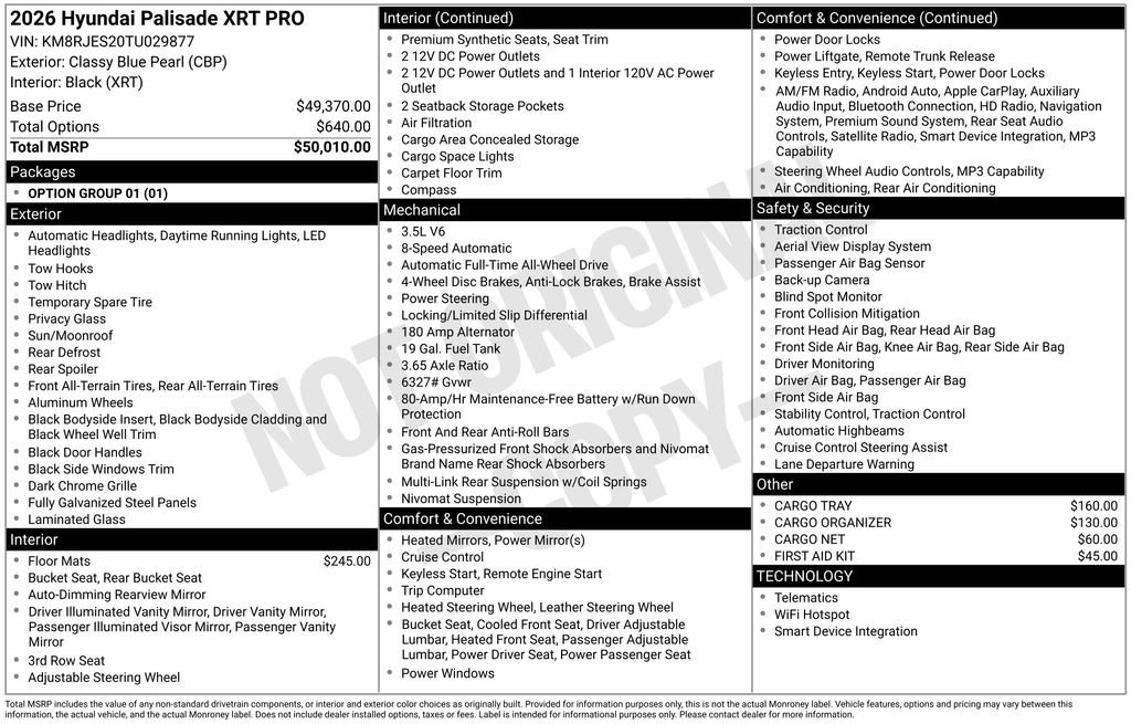 New 2026 Hyundai Palisade XRT Pro image 27