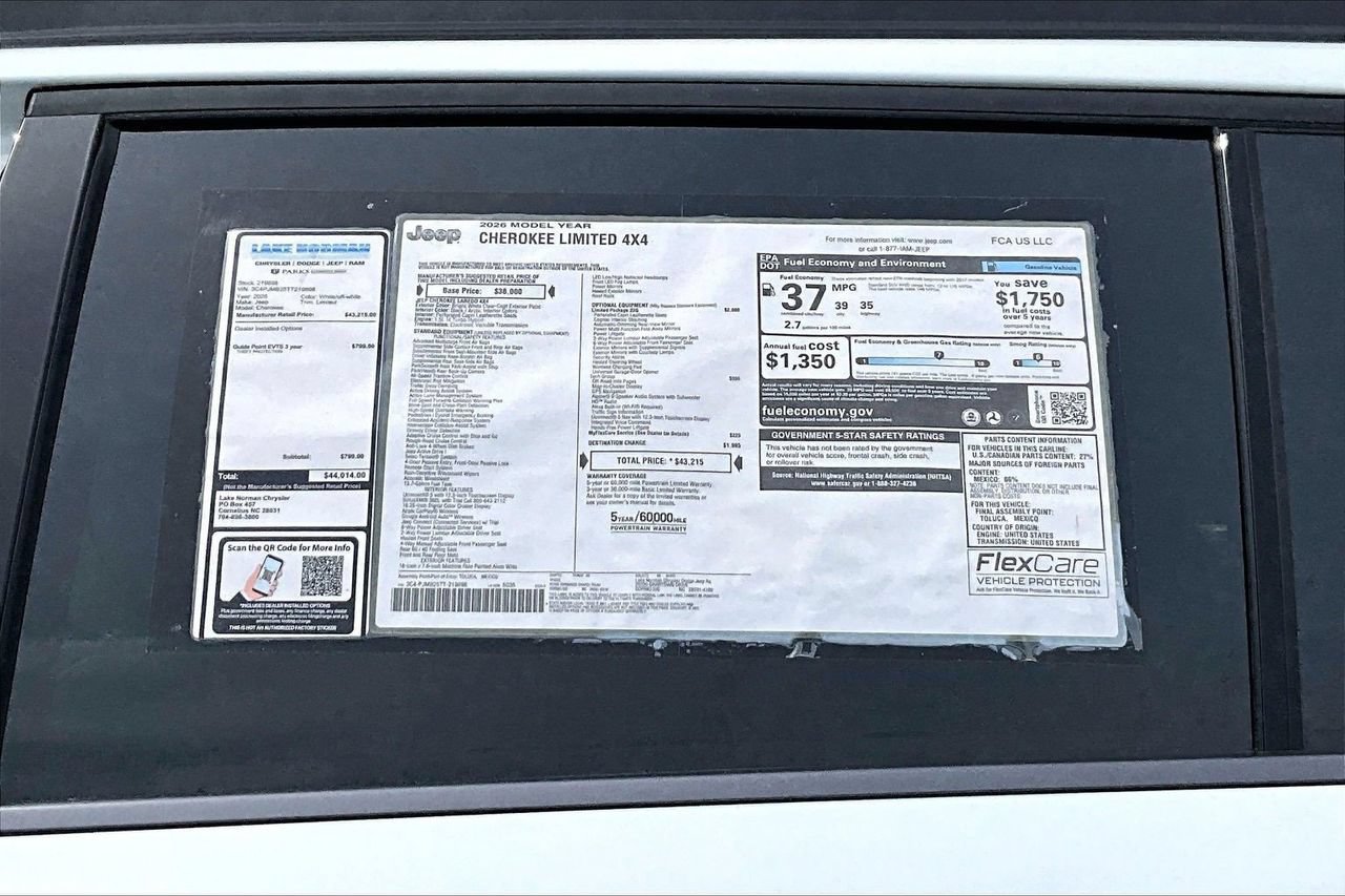 New 2026 Jeep Cherokee Limited AWD/4WD image 37
