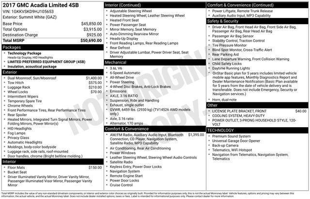 Used 2017 GMC Acadia Limited SLT image 10