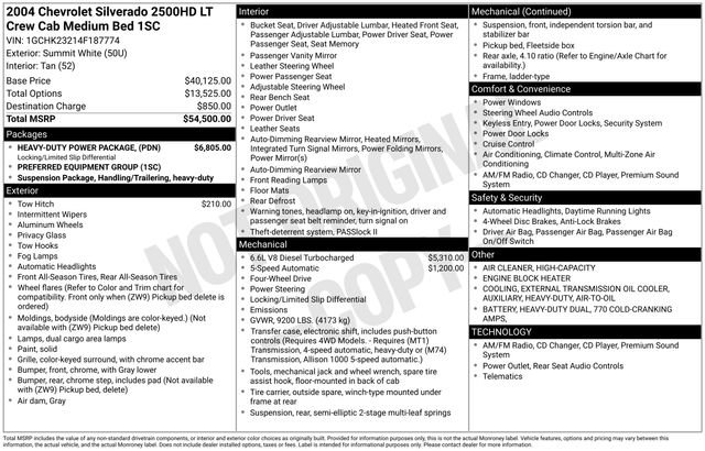 Used 2004 Chevrolet Silverado 2500 LT w/ Heavy-Duty Power Package AWD/4WD image 27