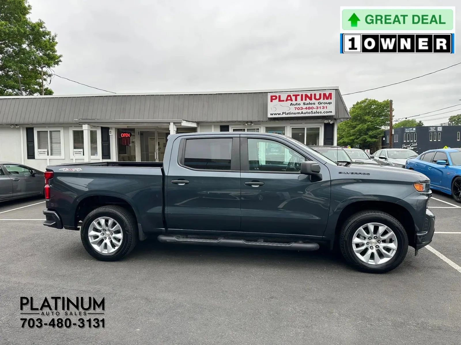 Used 2021 Chevrolet Silverado 1500 Custom w/ LPO, Dark Essentials Package AWD/4WD image 2