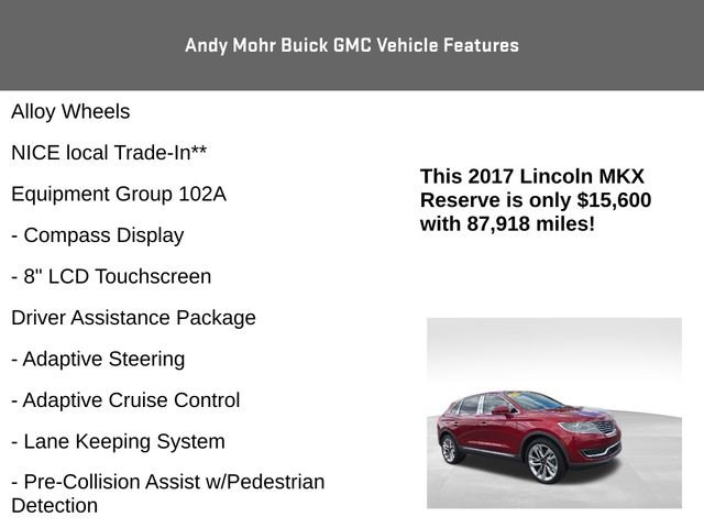 Used 2017 Lincoln MKX Reserve w/ Driver Assistance Package AWD/4WD image 4