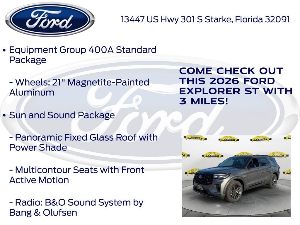 New 2026 Ford Explorer ST w/ Sun And Sound Package RWD image 20