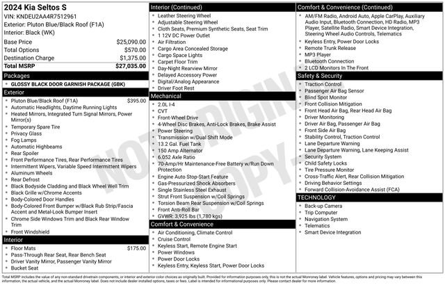 Used 2024 Kia Seltos S image 3