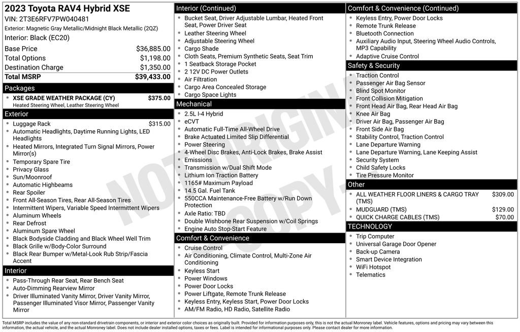 Used 2023 Toyota RAV4 XSE w/ XSE Grade Weather Package AWD/4WD image 7