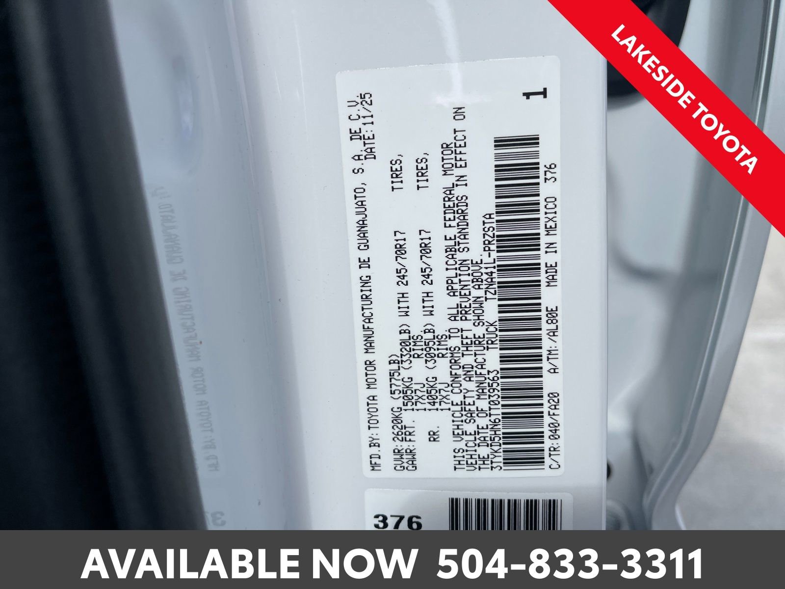 Certified 2026 Toyota Tacoma SR image 38