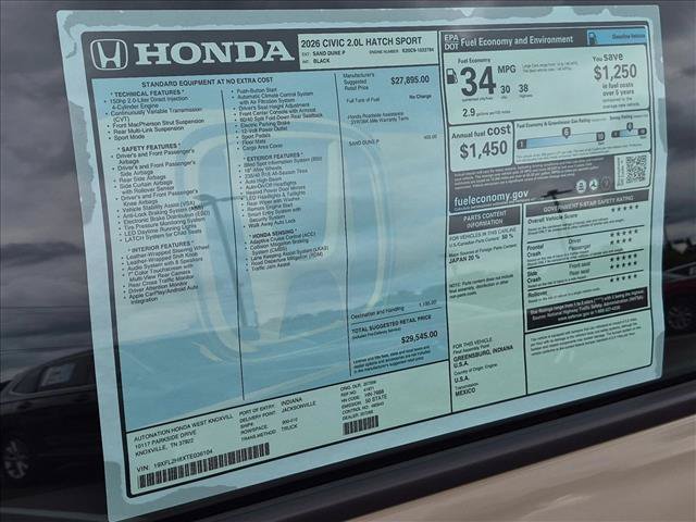 New 2026 Honda Civic Sport image 16