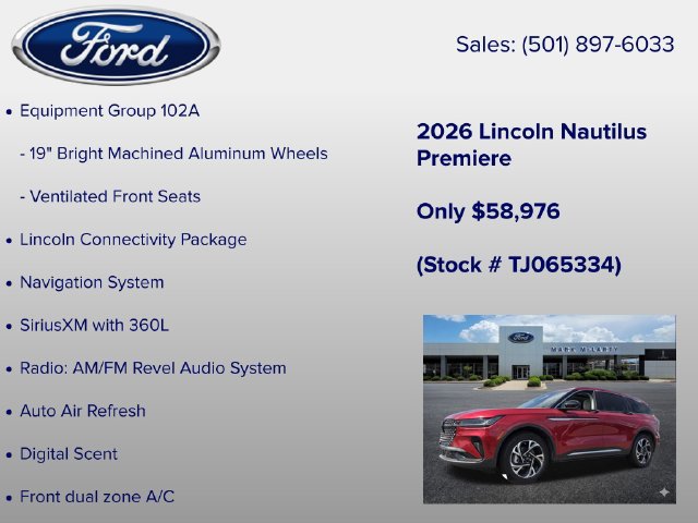 New 2026 Lincoln Nautilus Premier w/ Equipment Group 102A AWD/4WD image 12