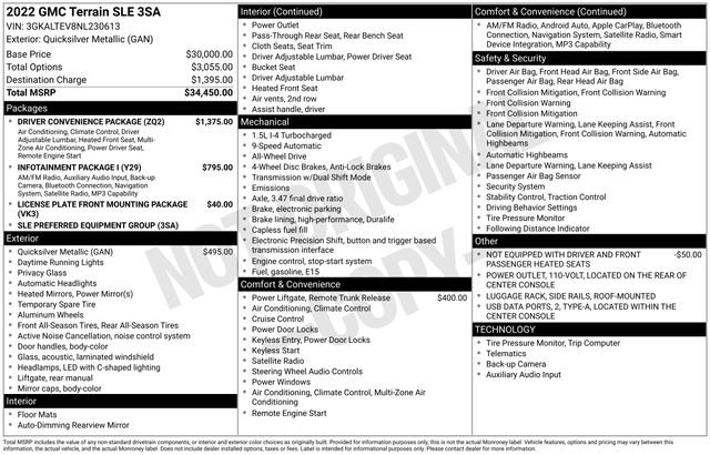 Used 2022 GMC Terrain SLE w/ Driver Convenience Package AWD/4WD image 4