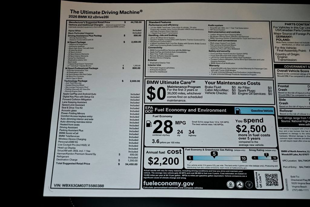 New 2026 BMW X2 xDrive28i w/ Technology Package AWD/4WD image 40