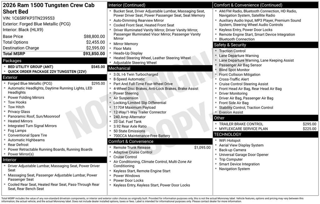 New 2026 RAM 1500 Tungsten w/ Bed Utility Group image 5