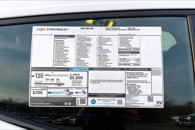 New 2027 Chevrolet Bolt RS FWD image 15