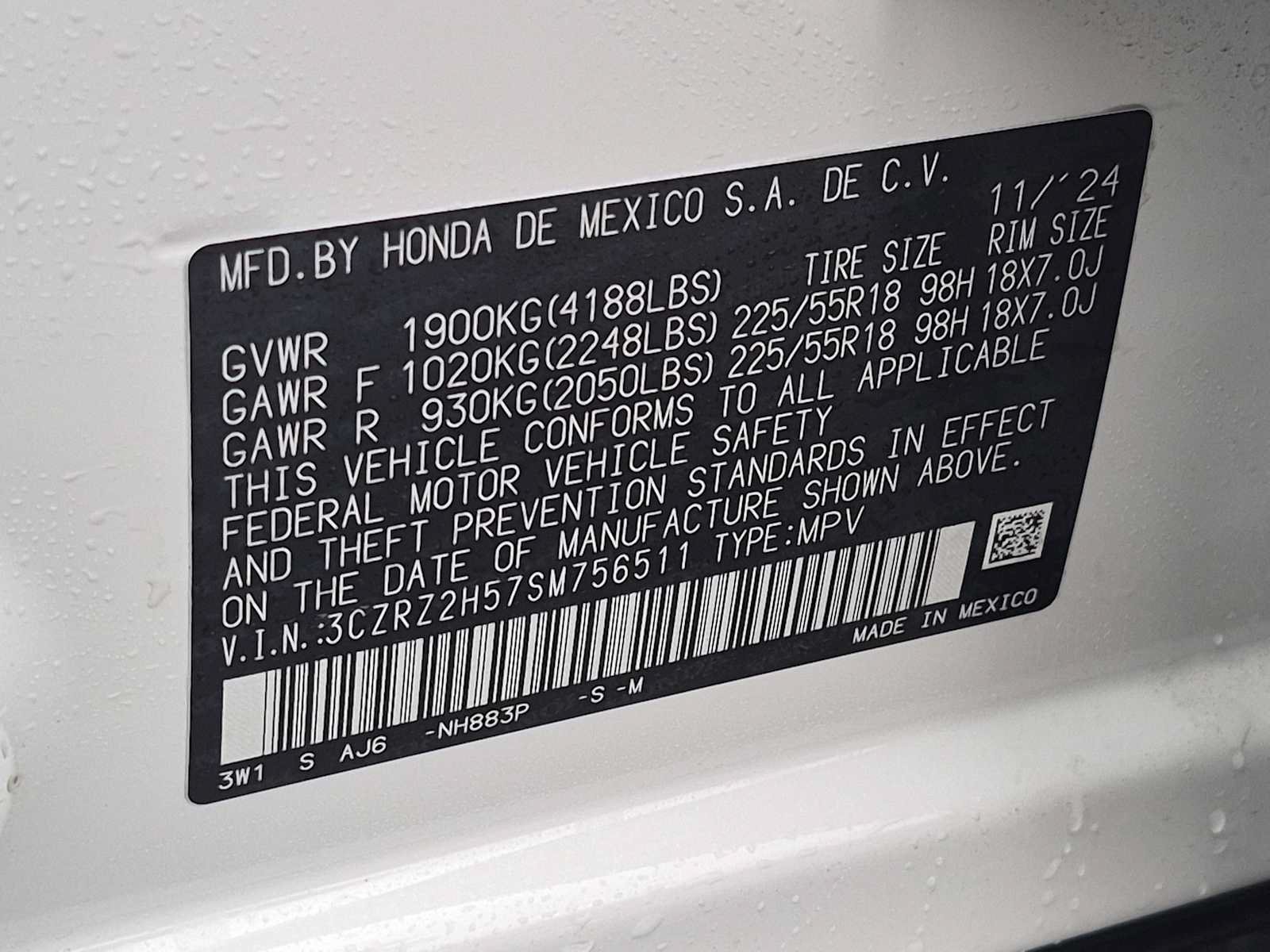 Certified 2025 Honda HR-V Sport image 32