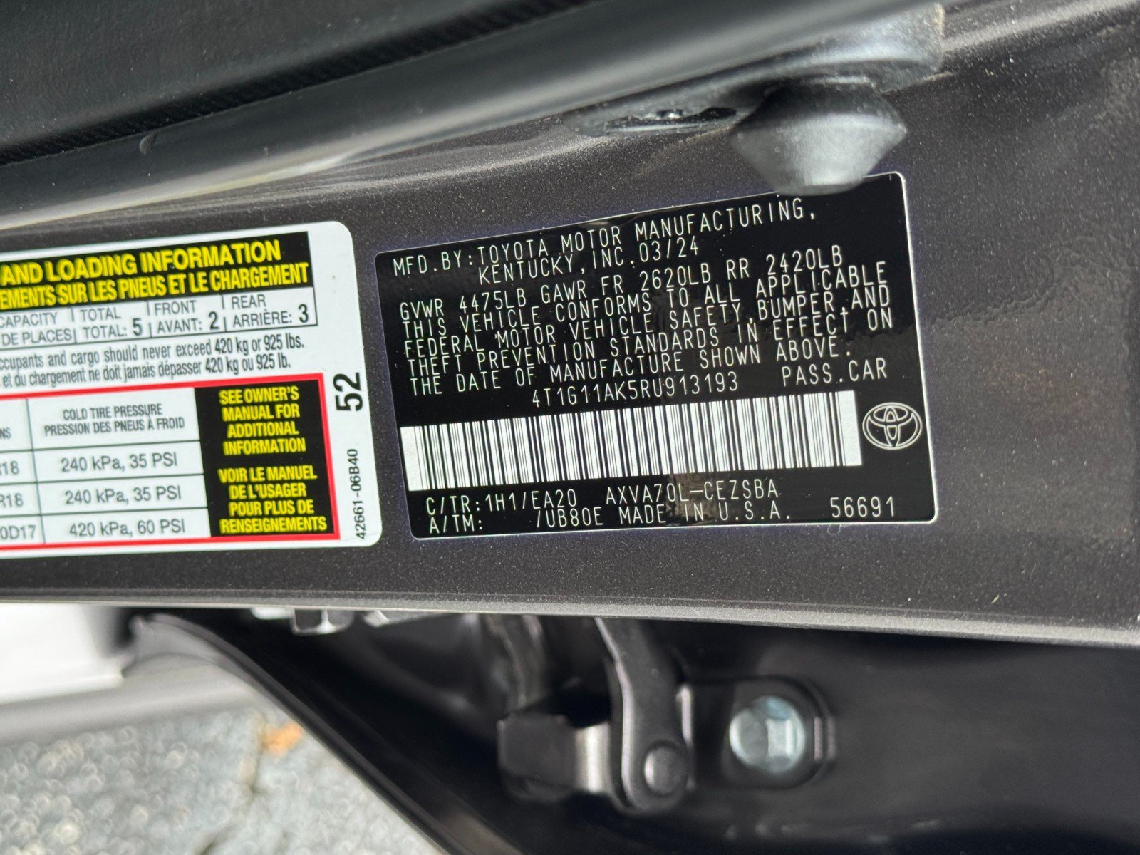 Used 2024 Toyota Camry SE FWD image 38