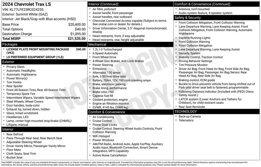 Certified 2024 Chevrolet Trax LS FWD image 35