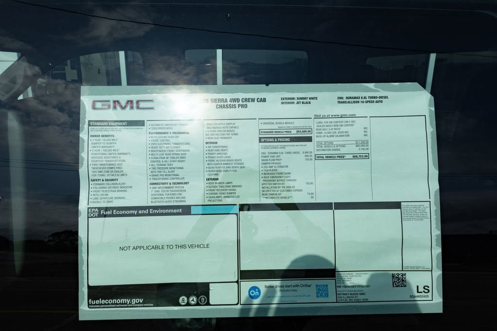 New 2026 GMC Sierra 3500 Pro w/ Snow Plow Prep Package AWD/4WD image 24