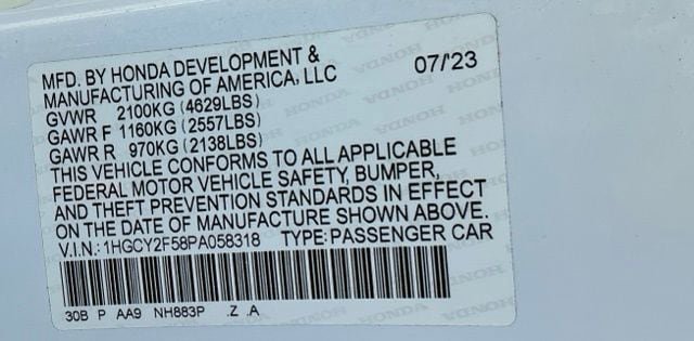 Certified 2023 Honda Accord Sport image 32