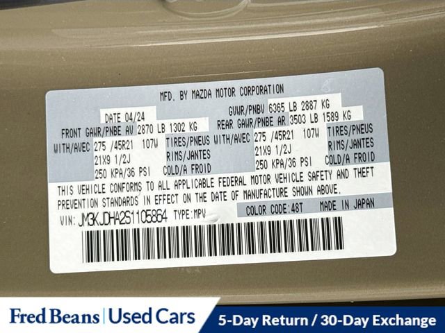 Used 2025 MAZDA CX-70 Plug-In Hybrid w/ Premium Pkg image 36