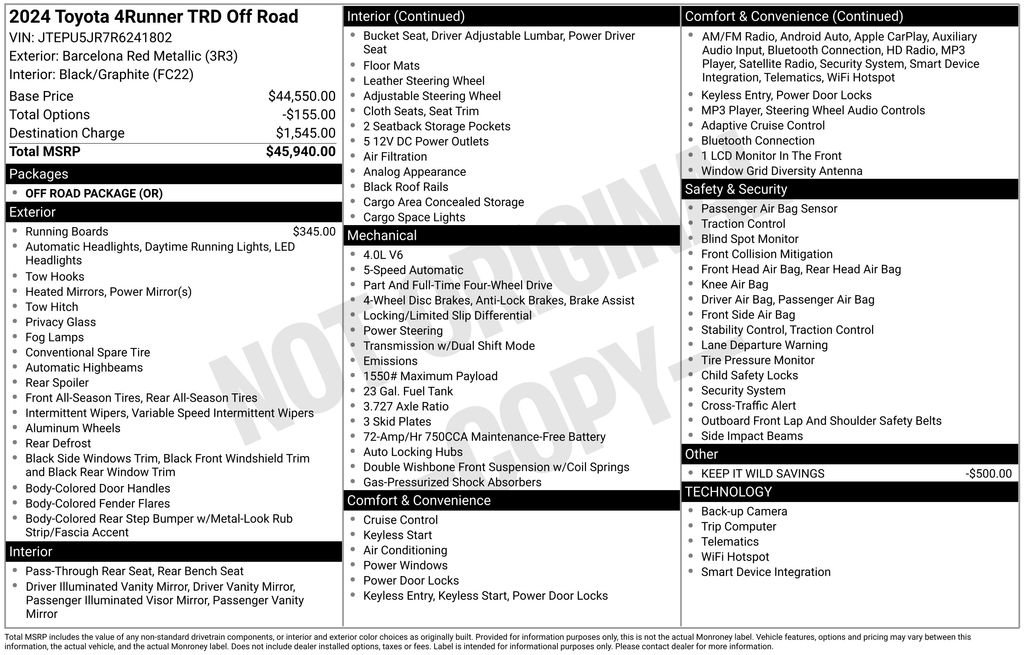 Used 2024 Toyota 4Runner TRD Off-Road image 3