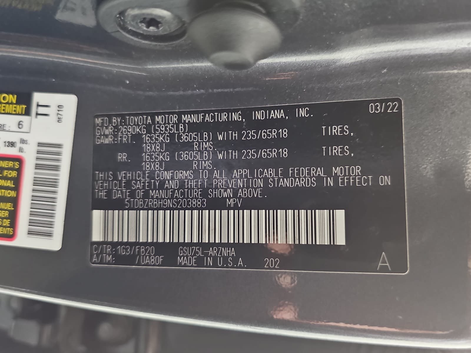 Used 2022 Toyota Highlander LE AWD/4WD image 31