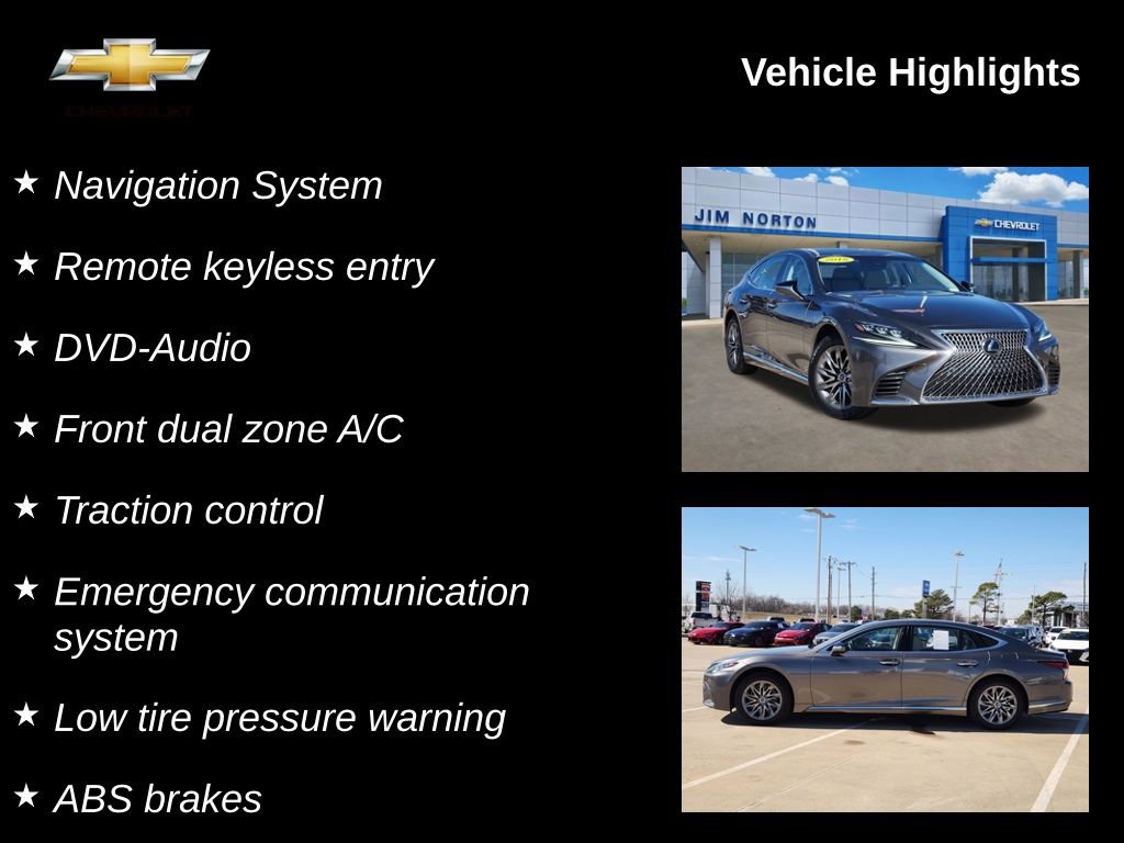 Used 2018 Lexus LS 500 w/ Interior Upgrade Package image 8