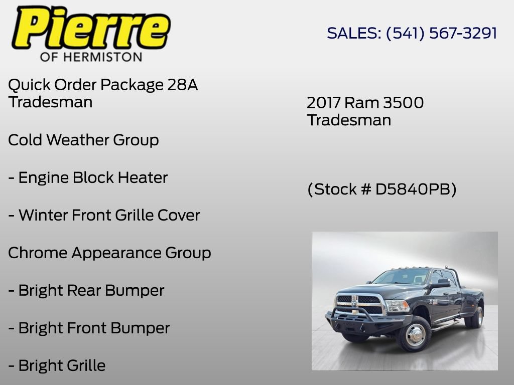 Used 2017 RAM 3500 Tradesman w/ Chrome Appearance Group AWD/4WD image 6