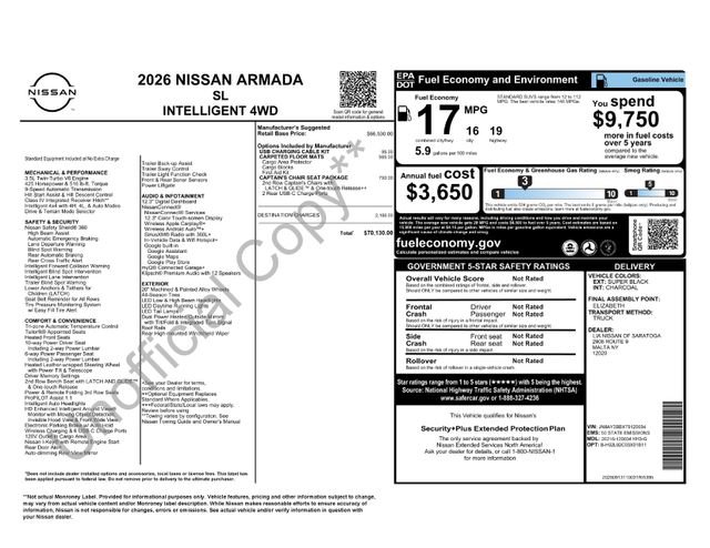 New 2026 Nissan Armada SL w/ Captain's Chari Seat Package image 2