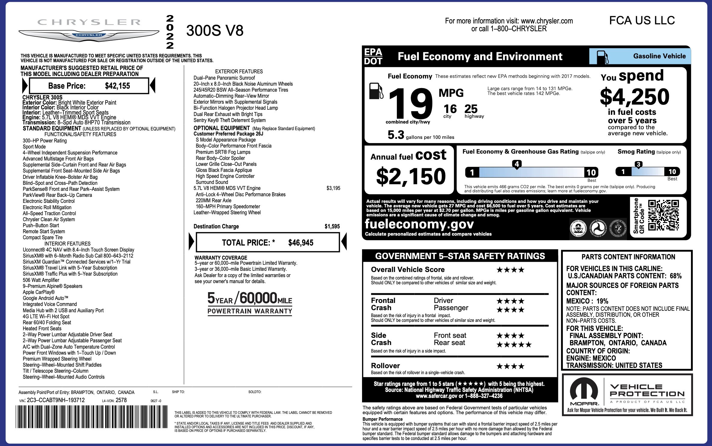 Used 2022 Chrysler 300 S image 2