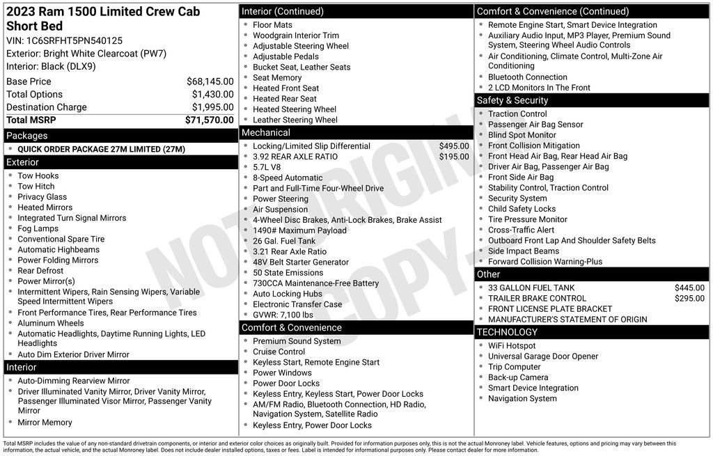 Used 2023 RAM 1500 Limited image 15