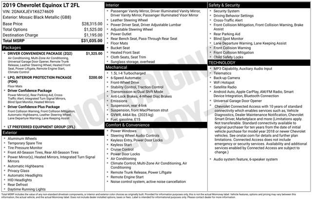 Used 2019 Chevrolet Equinox LT w/ Driver Convenience Package FWD image 6