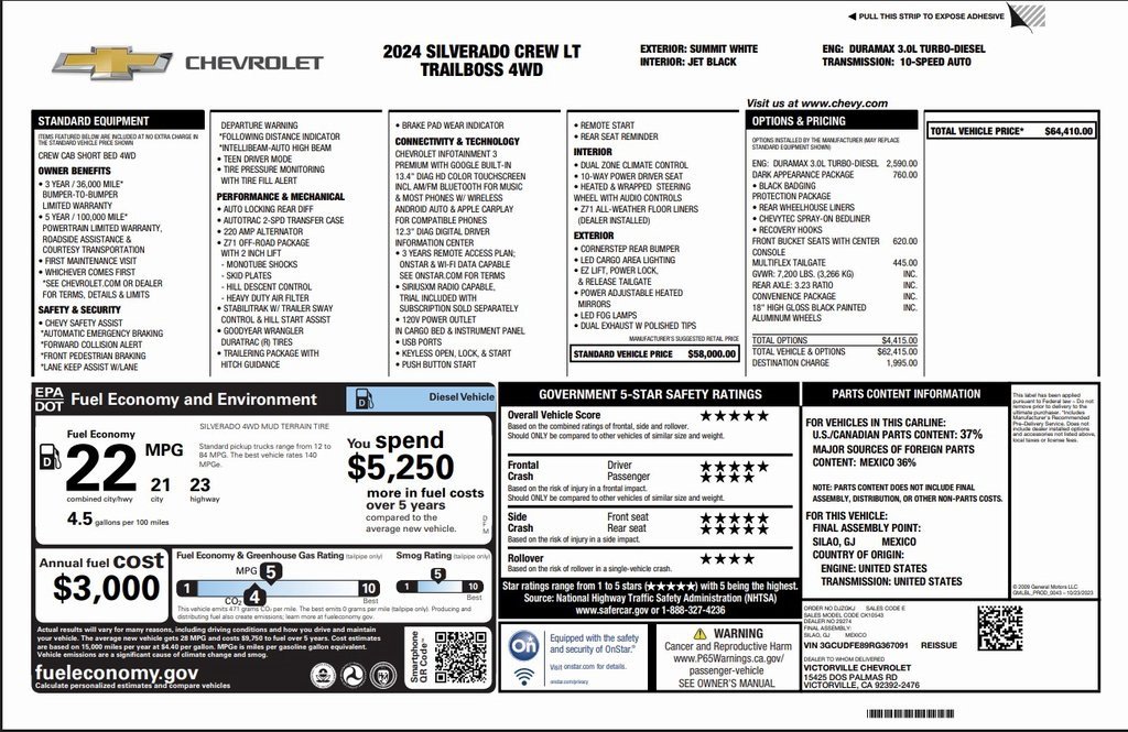 Used 2024 Chevrolet Silverado 1500 LT Trail Boss w/ Dark Appearance Package image 35