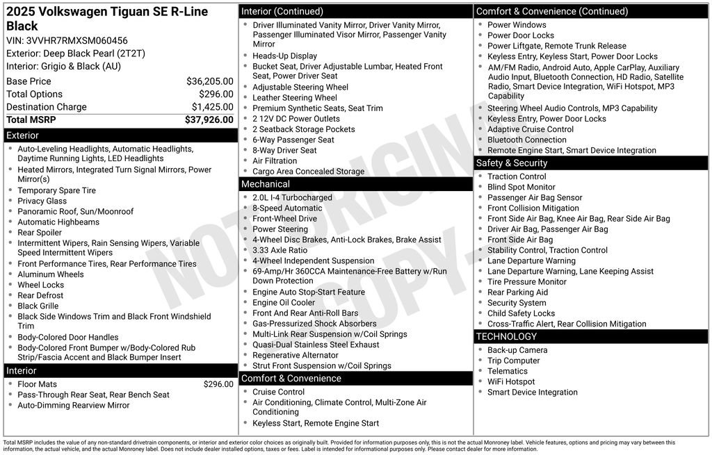 Used 2025 Volkswagen Tiguan SE R-Line FWD image 5