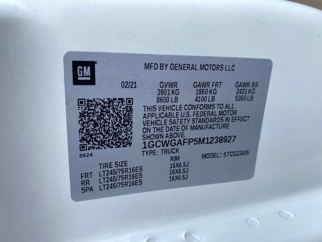 Used 2021 Chevrolet Express 2500 w/ Driver Convenience Package RWD image 23