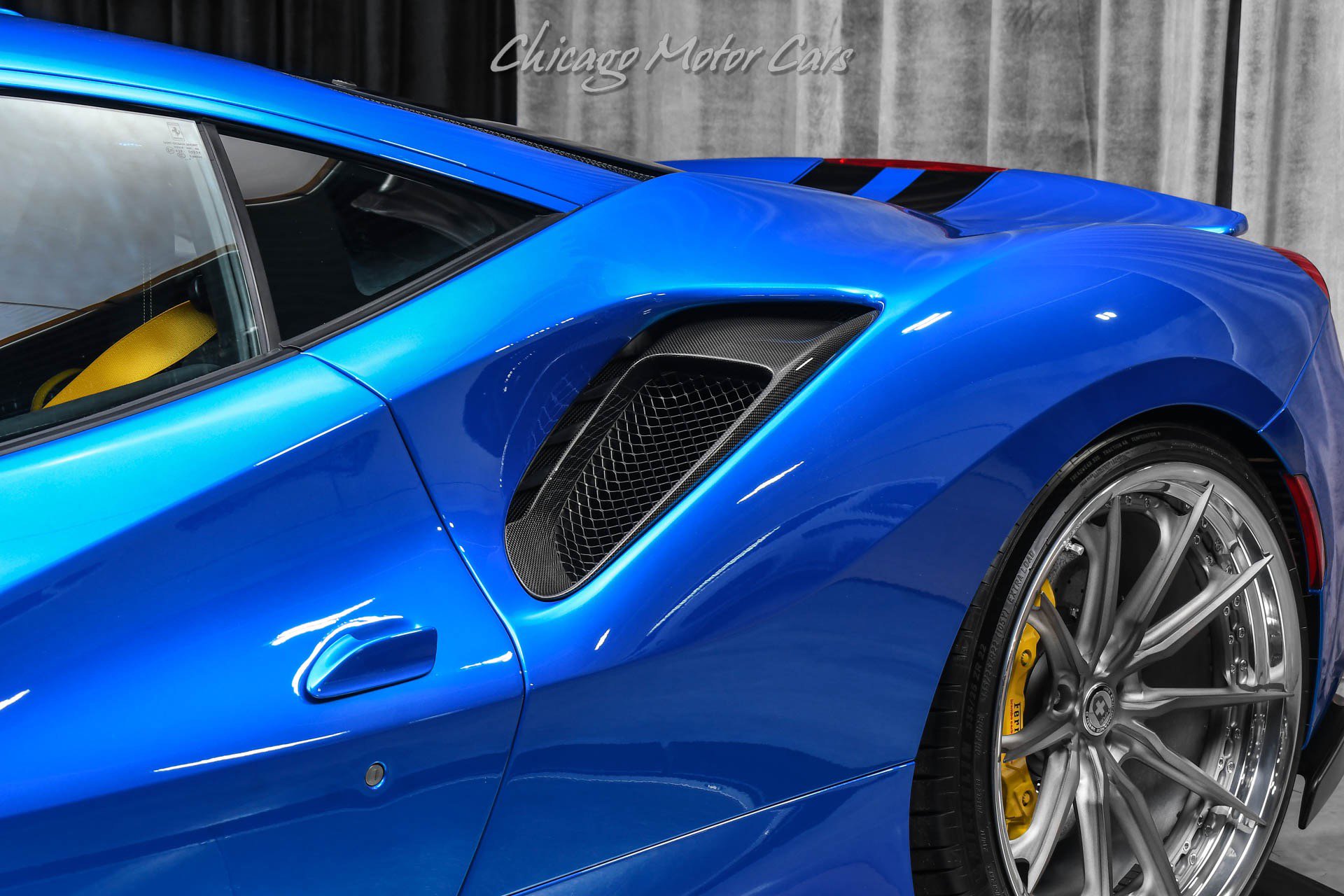 Used 2020 Ferrari 488 Pista Coupe Blu Corsa HRE Wheels Ful image 35