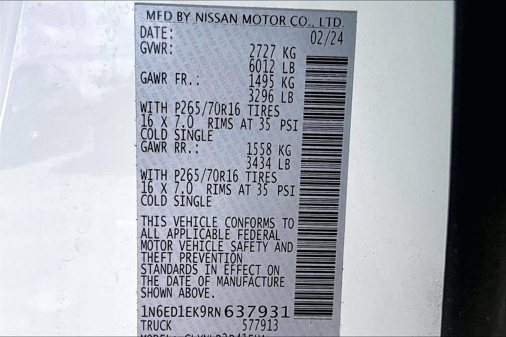 Used 2024 Nissan Frontier SV AWD/4WD image 44