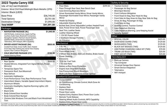 Used 2023 Toyota Camry XSE w/ Navigation Package FWD image 7